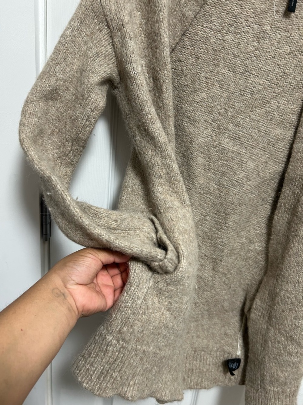 Theory Neutral Taupe Knit Cardigan - Picture 7 of 10